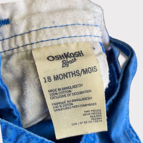 Oshkosh | Blue Baby Boy Overalls 18 months - Picture 5 of 5